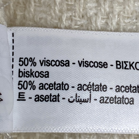 NWT. Massimo Dutti Cream Wool Blend Textured Elegant Cropped Jacket. Size M, L. - Picture 10 of 13